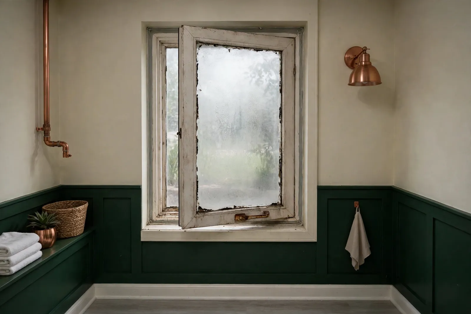 Before photo, Egress Window Replacement and Reseal in Wakefield, by Waldorf Egress Window Company