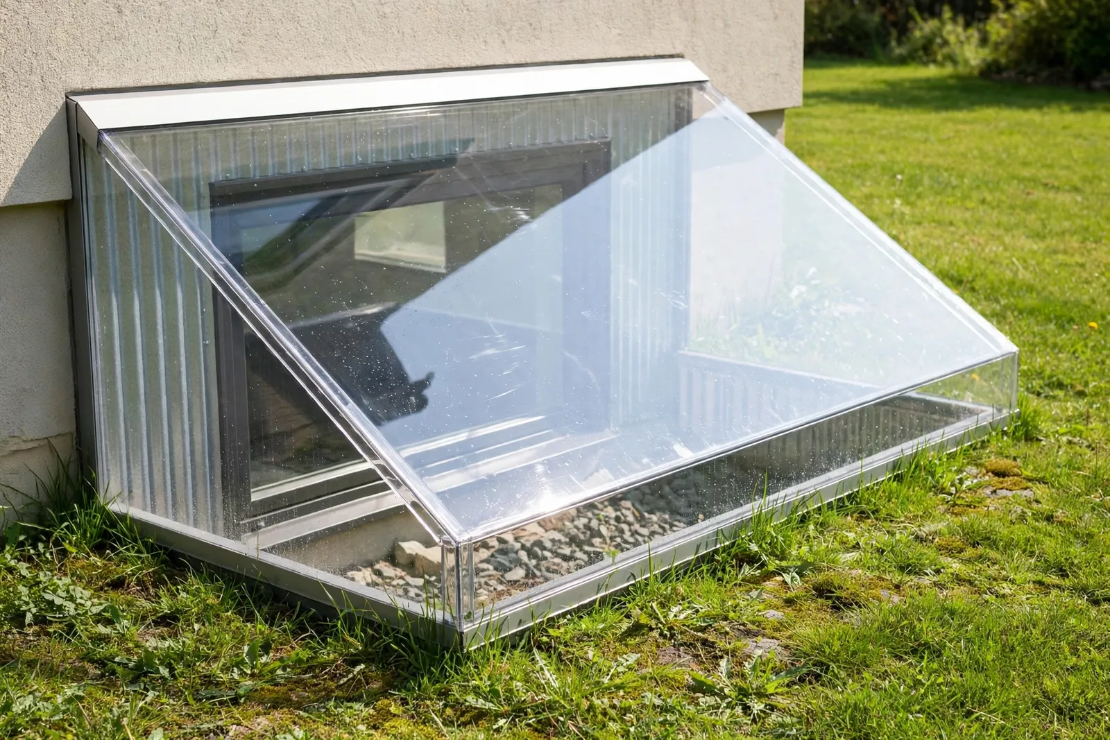 Egress Window Well Covers —  Egress Window Well Cover in Pinefield by Waldorf Egress Window Company