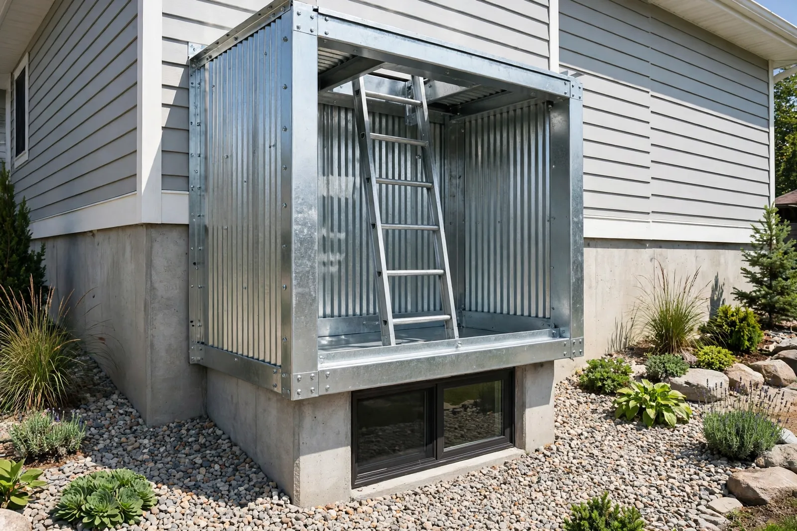 Egress Window Wells —  Egress Window Well Installation in Bannister by Waldorf Egress Window Company